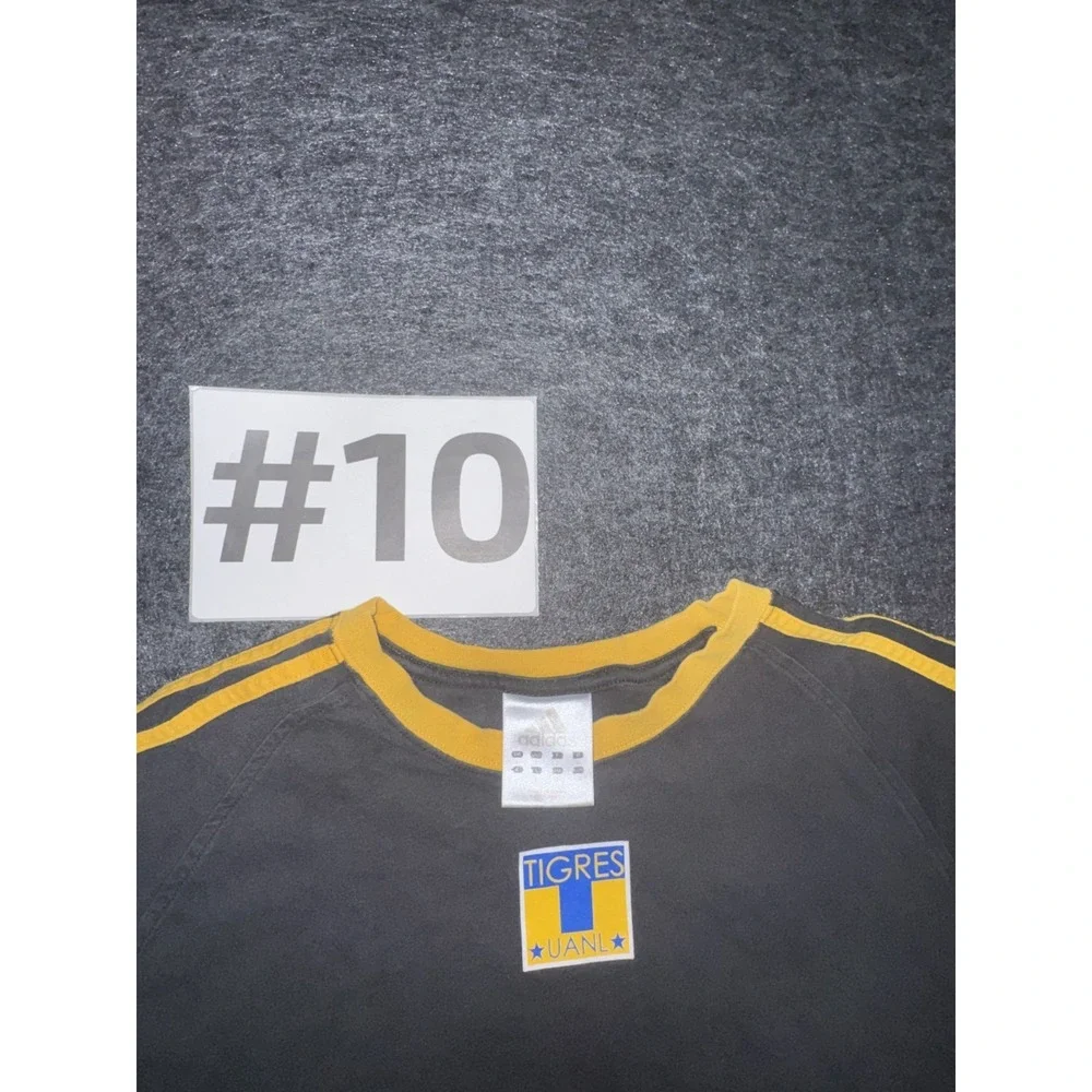 Adidas Tigres UANL International‎ Club Soccer Shirt Mens Large Gray Yellow Logo